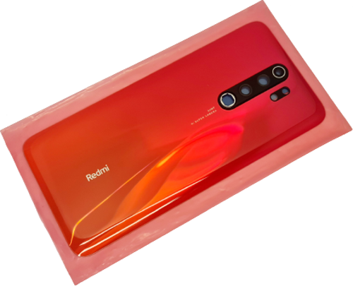Xiaomi Redmi Note 8 PRO Arka Kapak (Cam Lensli) Kırmızı