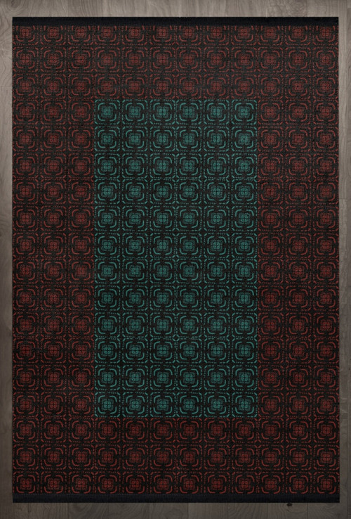 Geometrik Kırmızı Pamuk Dikdörtgen Modern Desenli Pamuk Makinada Yıkanabilir Hav Toz Vermez Leke Tutmayan Kaymaz Taban Dijital Makine Baskı Salon Yolluk Mutfak Halı
