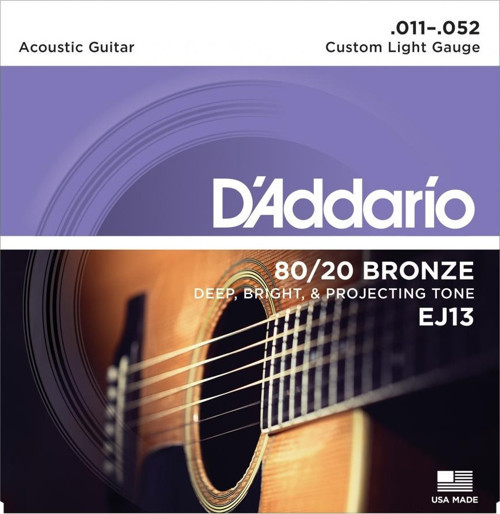 EJ13 80/20 BRONZ CUSTOM LİGHT AKUSTİK GİTAR TELİ 011-052