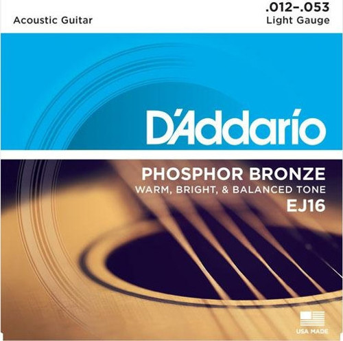 EJ16 PHOSPHOR BRONZE LİGHT 012-053 TAKIM TEL AKUSTİK GİTAR TELİ