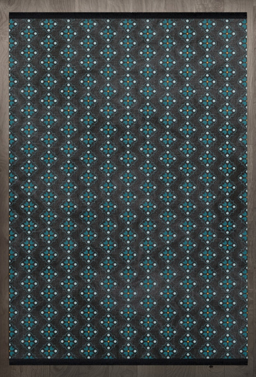 Geometrik Mavi Pamuk Dikdörtgen Modern Desenli Pamuk Makinada Yıkanabilir Hav Toz Vermez Leke Tutmayan Kaymaz Taban Dijital Makine Baskı Salon Yolluk Mutfak Halı