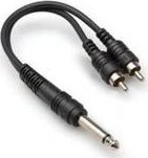 YPR-124 1/4 TS (M) DUAL RCA (M) Y-KABLO