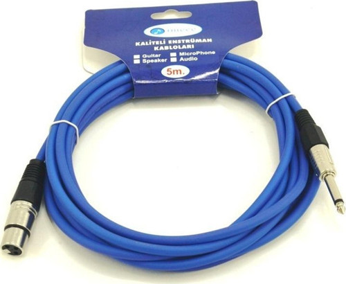 MMC5XP BL MİKROFON KABLOSU ÇİVİ 5 METRE MAVİ