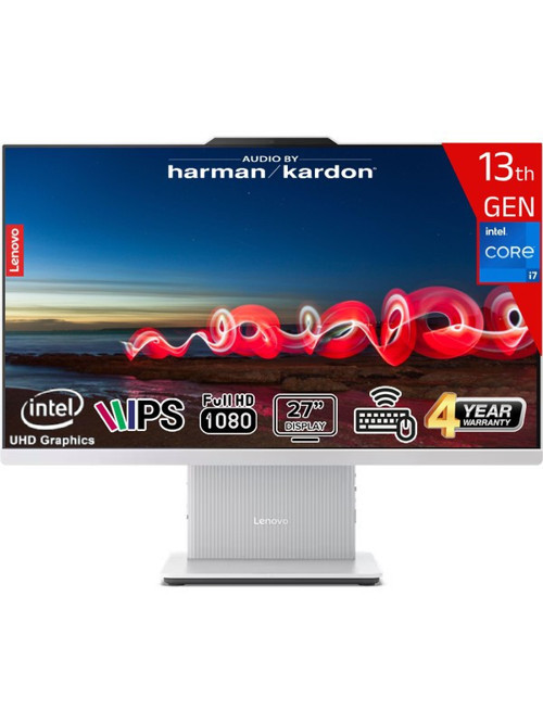 Ideacentre Aıo 27IRH9 Intel Core I7-13620H 16GB Ddr5 512GB SSD Intel UHD Graphics 27 Fhd IPS Freedos F0HM004JTR Kablosuz Klavye+Mouse Beyaz All In One Bilgisayar