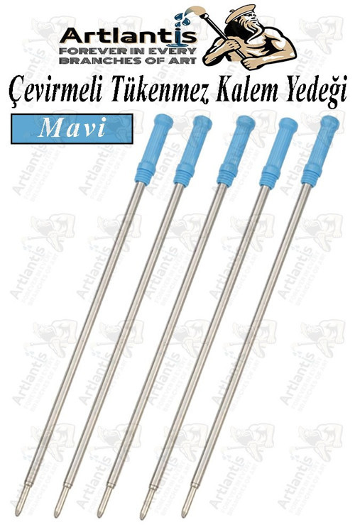 Çevirmeli Tükenmez Kalem Yedeği 5 Adet Tükenmez Kalem İçi Yedek Metal Tükenmez Kalem İçi Okul Ofis Jel Kalem İçi