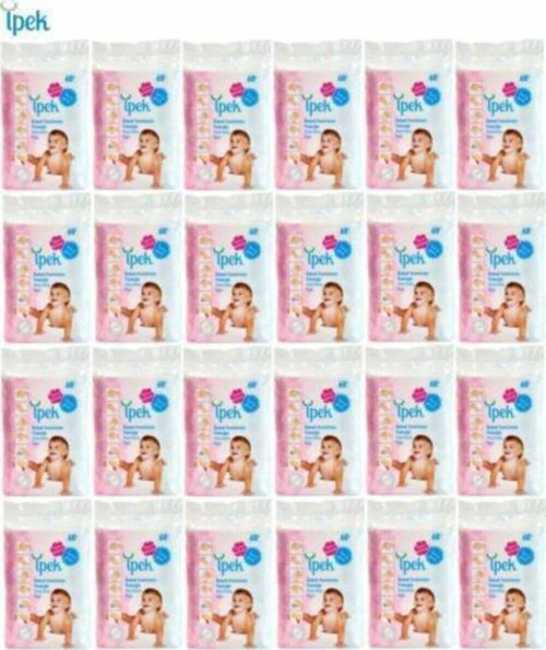 İpek Maxi 60'lı 24 Paket Bebek Temizleme Pamuğu