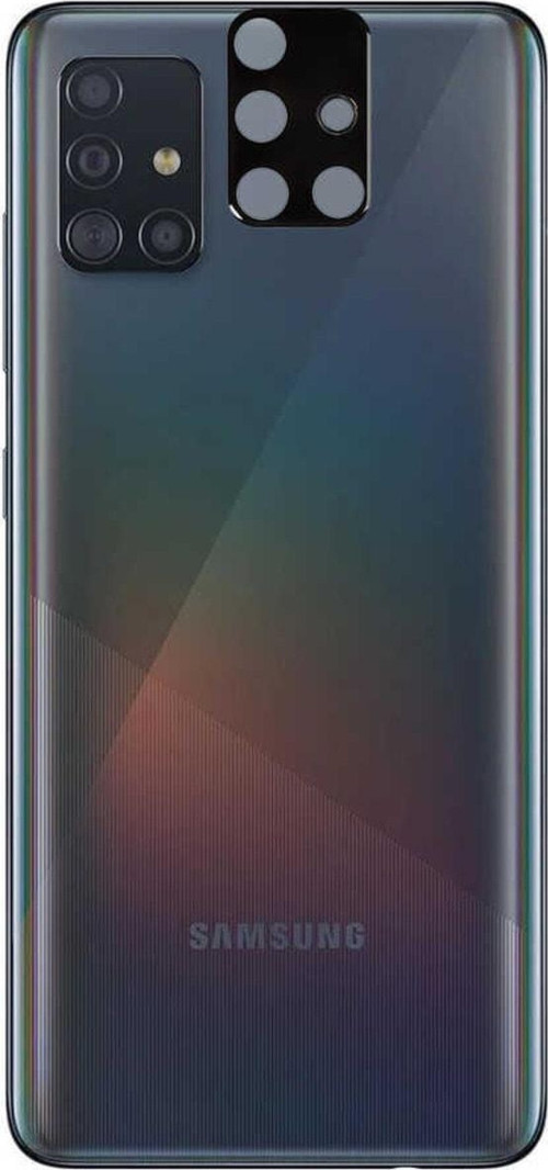 Samsung Galaxy A51 Ile Uyumlu 3d Kamera Lens Koruma Z-panoply Tam Kaplayan Kamera Koruma Siyah