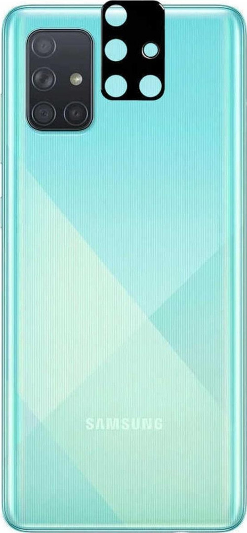 Samsung Galaxy A71 Ile Uyumlu 3d Kamera Lens Koruma Z-panoply Tam Kaplayan Kamera Koruma Siyah