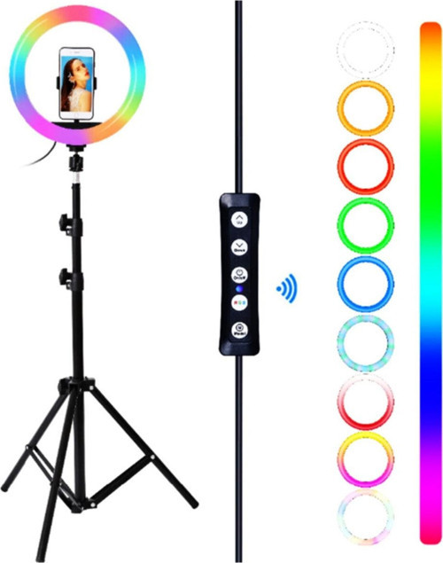 13 Inch Rgb Ring Light 33cm Çok Renkli Fonksiyonlu 210cm Tripod Led