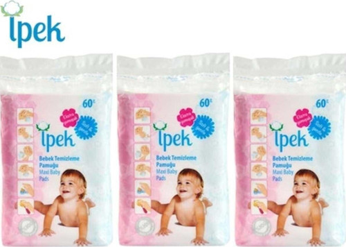 Bebek Temizleme Pamuğu 180 Adet (3pk*60)