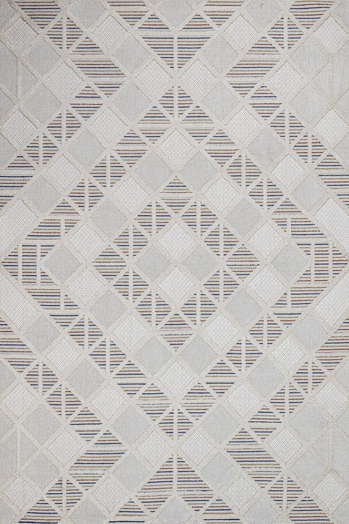 Geometrik Krem Pamuk Dikdörtgen Modern Desenli Pamuk Makinada Yıkanabilir Hav Toz Vermez Leke Tutmayan Kaymaz Taban Dijital Makine Baskı Salon Yolluk Mutfak Halı