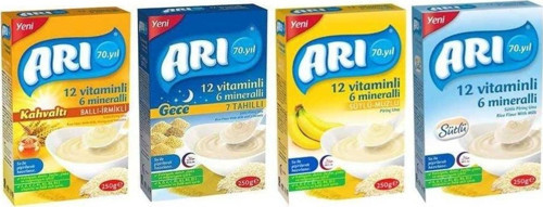 4'lü Karma Paket 250 gr - Ballı İrmikli + Sütlü + Muzlu + 7 Tahıllı Gece