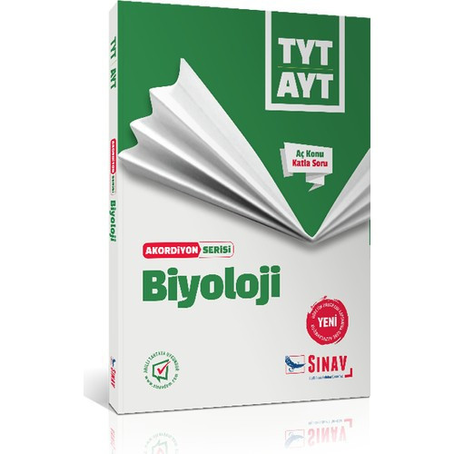 Sınav Yayınları Tyt-Ayt Biyoloji Aç Konu Katla Soru Akordiyon Serisi