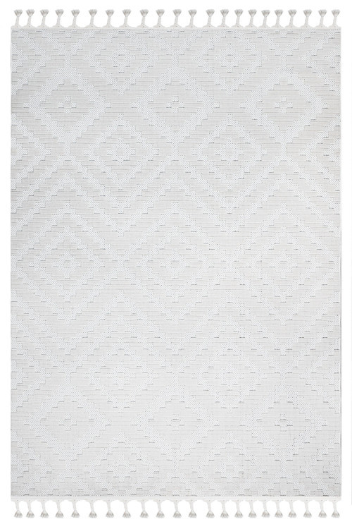 Lavander Krem Geometrik Etnik Modern Desenli Hav Vermeyen Leke Tutmayan Kolay Temizlenen Yumuşak Makine Salon Yolluk Mutfak Halı