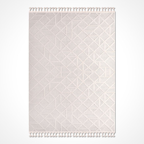 Horizon Krem Geometrik Etnik Modern Desenli Hav Vermeyen Leke Tutmayan Kolay Temizlenen Yumuşak Makine Salon Yolluk Mutfak Halı
