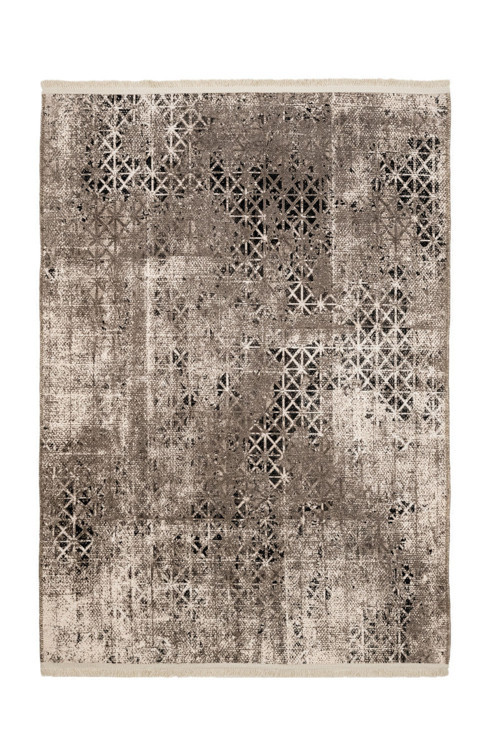 Bistrica Geometrik Vizon Polyester Dikdörtgen Modern Desenli Pamuk Makinada Yıkanabilir Hav Toz Vermez Leke Tutmayan Kaymaz Taban Dijital Makine Baskı Salon Yolluk Mutfak Halı