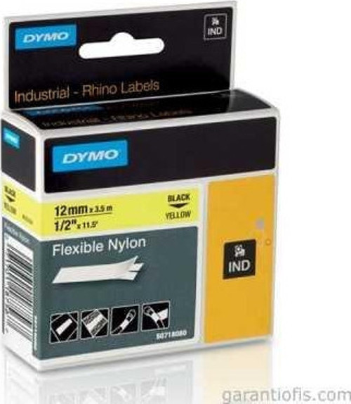 Rhino Pro Esnek Naylon Serit 12mmx3,5m Sarı/Siyah (18490)