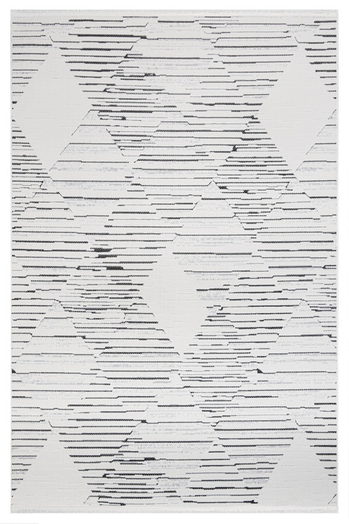 Parchment Gri Geometrik Etnik Modern Desenli Hav Vermeyen Leke Tutmayan Kolay Temizlenen Yumuşak Makine Salon Yolluk Mutfak Halı