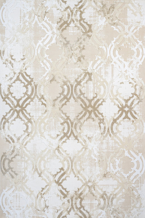 Geometrik Krem Pamuk Dikdörtgen Modern Desenli Pamuk Makinada Yıkanabilir Hav Toz Vermez Leke Tutmayan Kaymaz Taban Dijital Makine Baskı Salon Yolluk Mutfak Halı