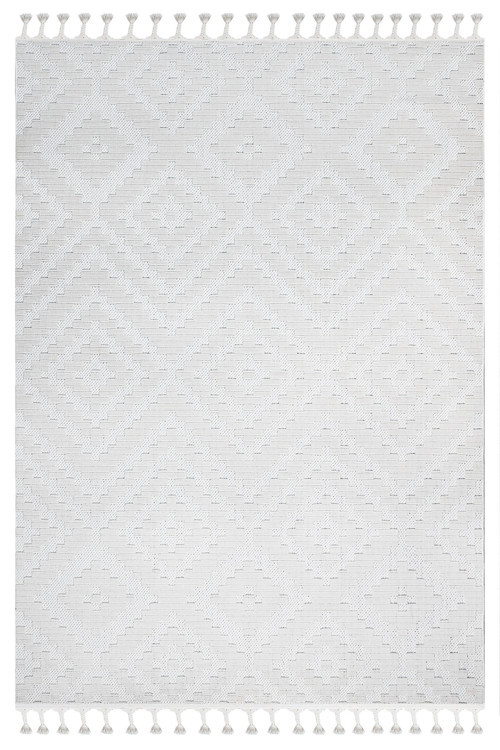 Lavander Krem Geometrik Etnik Modern Desenli Hav Vermeyen Leke Tutmayan Kolay Temizlenen Yumuşak Makine Salon Yolluk Mutfak Halı