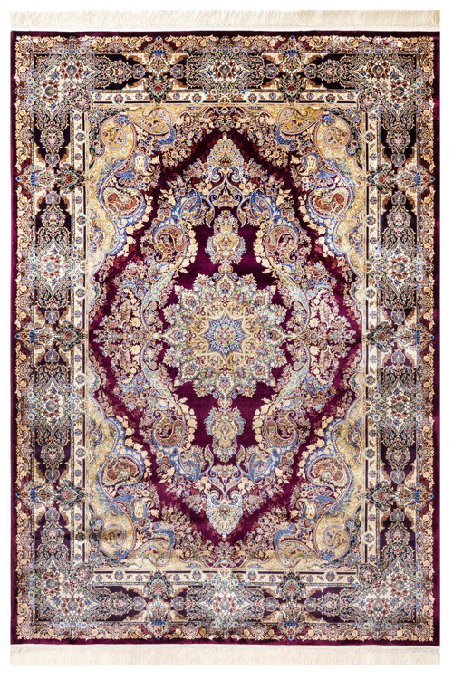 Klasik Bordo Viskon Dikdörtgen Modern Desenli Akrilik Hav Vermeyen Leke Tutmayan Kolay Temizlenen Yumuşak Makine Salon Yolluk Mutfak Halı