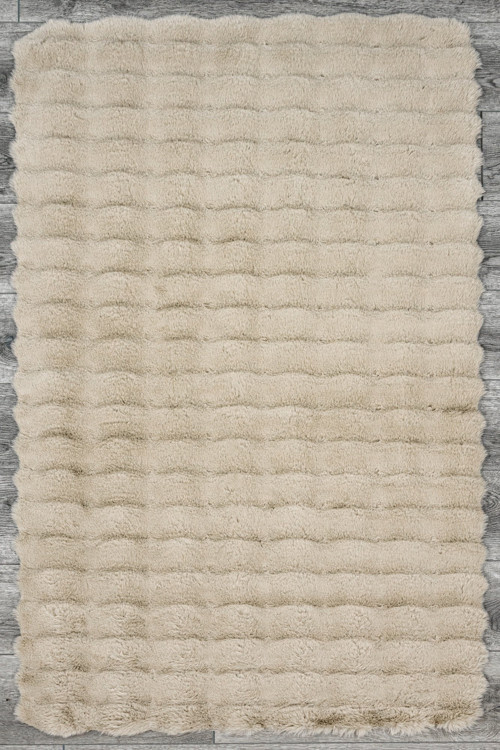 Franklin Düz Bej Polyester Oval Modern Desenli Akrilik Hav Vermeyen Leke Tutmayan Kolay Temizlenen Yumuşak Makine Salon Yolluk Mutfak Halı