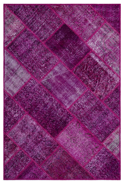 Iskece Pembe Eskitme Etnik Modern Desenli Yün Hav Toz Vermez Leke Tutmayan Salon Yolluk Mutfak El Dokuma Halı