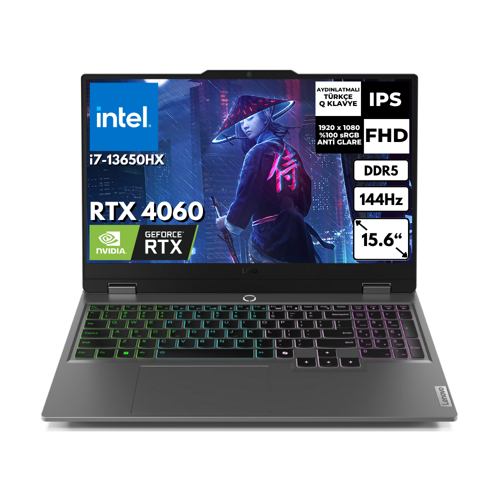 LOQ 15IRX9 i7-13650HX 16 GB 4 TBSSD 8GB RTX4060 15.6" 144Hz FHD Windows 11 Home Gaming Laptop 83DV011GTRAT35