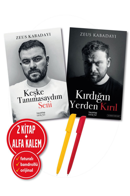 Zeus Kabadayı 2 Kitap Yeni (Keşke Tanımasaydım Seni + Kırdığın Yerden Kırıl) + Alfa Kalem-Hayykitap