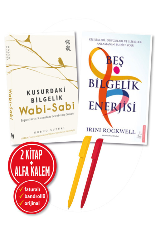 Alfa Kalem + Nobuo Suzuki-Irini Rockwell 2 Kitap (Wabi-Sabi/Kusurdaki Bilgelik + Beş Bilgelik Enerjisi)