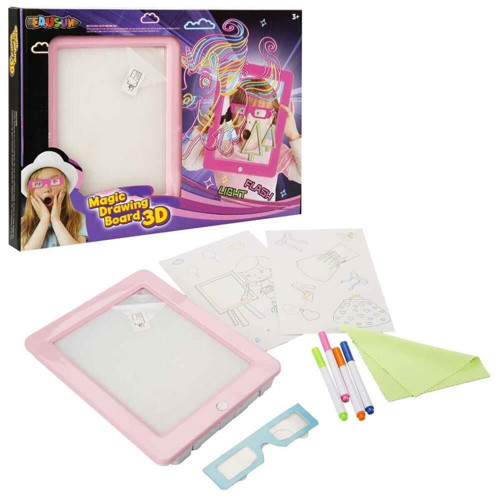 DOODLE 3D SİHİRLİ ÇİZİM TAHTASI PEMBE VEYA BEYAZ Kız Erkek Çocuk Oyuncak Eğitici Oyuncaklar