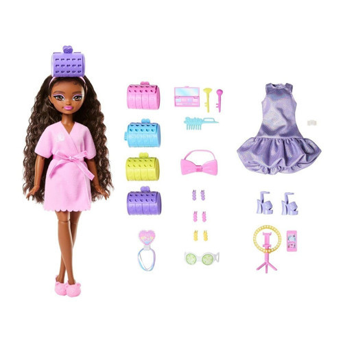 JGG39 Barbie Dream Besties Brooklyn ile Akşam Eğlencesine Hazırlanma Kız Erkek Çocuk Oyuncak Eğitici