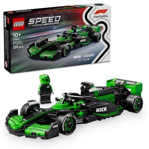 LEGO Speed Champions KICK Sauber F1 Team C44 Yarış Arabası 77247 Kız Erkek Çocuk Oyuncak Eğitici Oyu