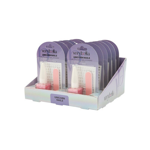 VRB48000 Very Bella - Unicorn Tırnak Seti (oje+kağıt törpü) Kız Erkek Çocuk Oyuncak Eğitici Oyuncakl