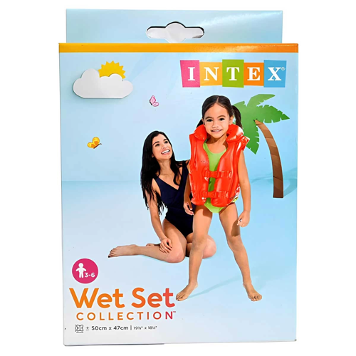 Intex Kırmızı Yakalı Can Yeleği 50cm 58671 Kız Erkek Çocuk Oyuncak Eğitici Oyuncaklar
