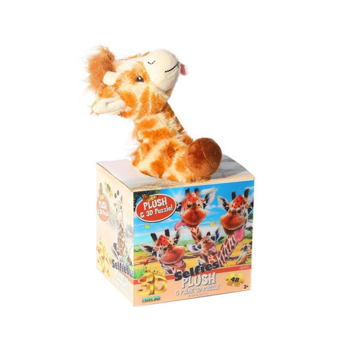 PRM 15802 Prime 3D Zürafa Peluş ve Selfie 48 Parça Puzzle Kız Erkek Çocuk Oyuncak Eğitici Oyuncaklar
