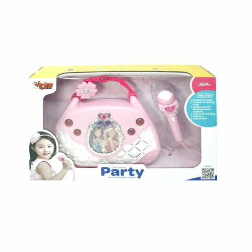 BAO-1706 Mikrofonlu Mp3 Çalar Parti Müzikleri El Çantası Kız Erkek Çocuk Oyuncak Eğitici Oyuncaklar