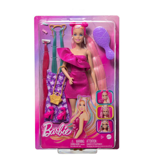 JDC85 Barbie Upuzun Muhteşem Saçlı Bebekler Pembe Saçlı Bebek Kız Erkek Çocuk Oyuncak Eğitici Oyunca