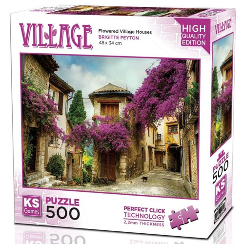 KS Games Flowered Village Houses Puzzle 500 Parça 20062 Kız Erkek Çocuk Oyuncak Eğitici Oyuncaklar
