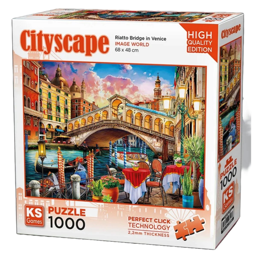 KS Games Riatto Bridge in Venice Puzzle 1000 Parça 20757 Kız Erkek Çocuk Oyuncak Eğitici Oyuncaklar