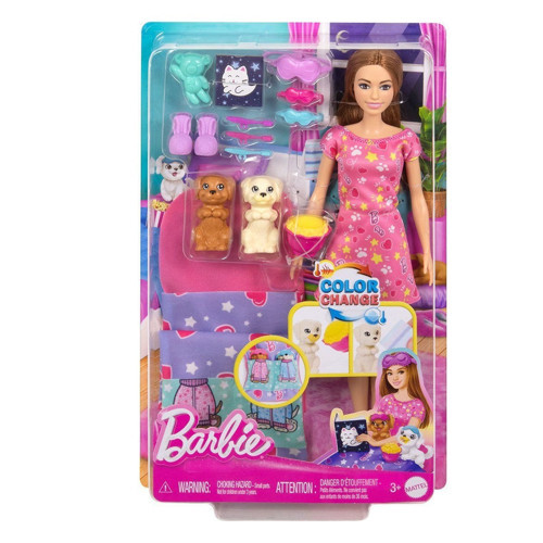 HXN01 Barbie ve Köpekçikleri Pijama Partisi Kız Erkek Çocuk Oyuncak Eğitici Oyuncaklar