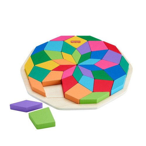 HXT94 Fisher-Price Ahşap Mandala Yapboz Kız Erkek Çocuk Oyuncak Eğitici Oyuncaklar