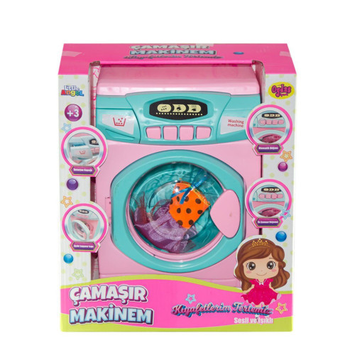 02608 Sesli ve Işıklı Çamaşır Makinesi -Oydaş Kız Erkek Çocuk Oyuncak Eğitici Oyuncaklar