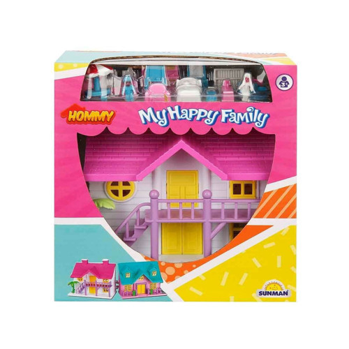 2080 Happy Family Villa Oyun Seti 18 Parça - 1adet Stokta Olan Gönderilir Kız Erkek Çocuk Oyuncak Eğ