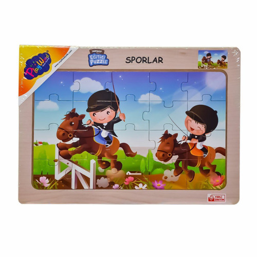 ONY-85-86-87-88 Ahşap Eğitici Puzzle Sporlar -Onyıl Kız Erkek Çocuk Oyuncak Eğitici Oyuncaklar