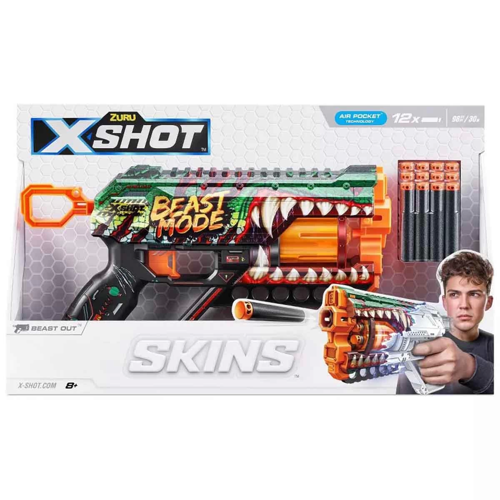 X-Shot Skins Griefer Dart Fırlatıcı 12 Dartlı - S00036561 Kız Erkek Çocuk Oyuncak Eğitici Oyuncaklar