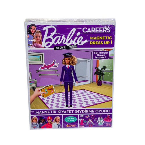 1918 DıyToy Barbie Careers Manyetik Kıyafet Giydirme Oyunu / 3-8 yaş Kız Erkek Çocuk Oyuncak Eğitici