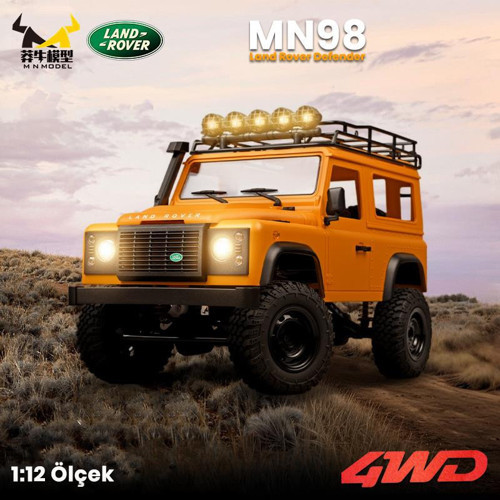 MN Model MN98 V2 1/12 Land Rover Defender D90 4WD RC Model Crawler Offroad Uzaktan Kumandalı Araba Truck RTR Lisanslı