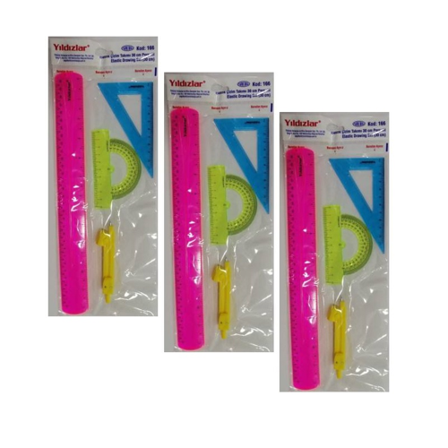 Yıldızlar Elastik Çizim Takımı 30 Cm Kod.166 ( 1 Adet )