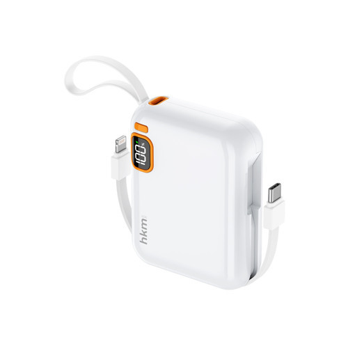 POWER DUO 10.000 mAh 20W, PD 20W hızlı şarj destekli, Type-C ve Lightning Kablolu Powerbank